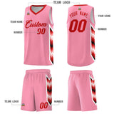 Custom Light Pink Mosaic Gradient Fashion Sports Uniform Basketball Jersey