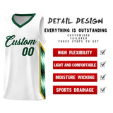 Custom White Mosaic Gradient Fashion Sports Uniform Basketball Jersey