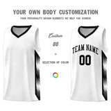 Custom White Mosaic Gradient Fashion Sports Uniform Basketball Jersey