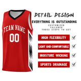 Custom Red Mosaic Gradient Fashion Sports Uniform Basketball Jersey