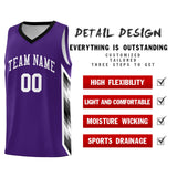 Custom Purple Mosaic Gradient Fashion Sports Uniform Basketball Jersey