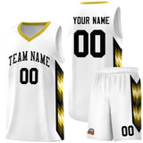 Custom White Mosaic Gradient Fashion Sports Uniform Basketball Jersey
