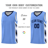 Custom Light Blue Mosaic Gradient Fashion Sports Uniform Basketball Jersey