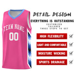 Custom Pink Mosaic Gradient Fashion Sports Uniform Basketball Jersey