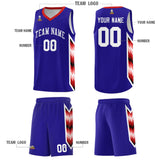 Custom Royal Mosaic Gradient Fashion Sports Uniform Basketball Jersey