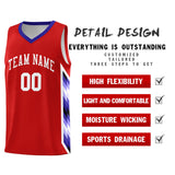 Custom Red Mosaic Gradient Fashion Sports Uniform Basketball Jersey