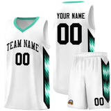 Custom White Mosaic Gradient Fashion Sports Uniform Basketball Jersey