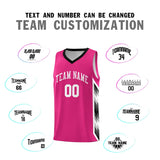 Custom Rose Red Mosaic Gradient Fashion Sports Uniform Basketball Jersey