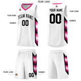 Custom White Mosaic Gradient Fashion Sports Uniform Basketball Jersey