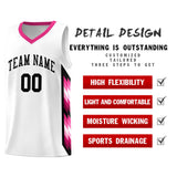 Custom White Mosaic Gradient Fashion Sports Uniform Basketball Jersey