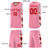 Custom Light Pink Mosaic Gradient Fashion Sports Uniform Basketball Jersey