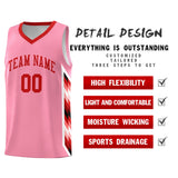 Custom Light Pink Mosaic Gradient Fashion Sports Uniform Basketball Jersey