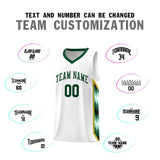 Custom White Mosaic Gradient Fashion Sports Uniform Basketball Jersey