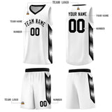 Custom White Mosaic Gradient Fashion Sports Uniform Basketball Jersey