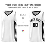 Custom White Mosaic Gradient Fashion Sports Uniform Basketball Jersey