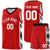 Custom Red Mosaic Gradient Fashion Sports Uniform Basketball Jersey