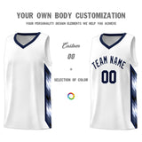 Custom White Mosaic Gradient Fashion Sports Uniform Basketball Jersey