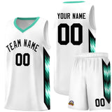 Custom White Mosaic Gradient Fashion Sports Uniform Basketball Jersey
