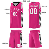 Custom Rose Red Mosaic Gradient Fashion Sports Uniform Basketball Jersey