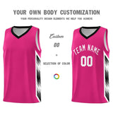 Custom Rose Red Mosaic Gradient Fashion Sports Uniform Basketball Jersey