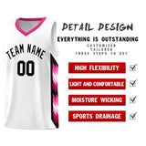 Custom White Mosaic Gradient Fashion Sports Uniform Basketball Jersey