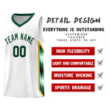 Custom White Mosaic Gradient Fashion Sports Uniform Basketball Jersey