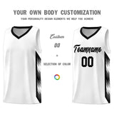 Custom White Mosaic Gradient Fashion Sports Uniform Basketball Jersey