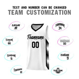 Custom White Mosaic Gradient Fashion Sports Uniform Basketball Jersey