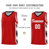 Custom Red Mosaic Gradient Fashion Sports Uniform Basketball Jersey