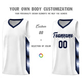 Custom White Mosaic Gradient Fashion Sports Uniform Basketball Jersey