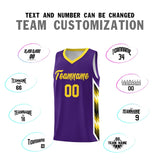 Custom Purple Mosaic Gradient Fashion Sports Uniform Basketball Jersey