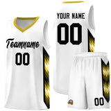 Custom White Mosaic Gradient Fashion Sports Uniform Basketball Jersey