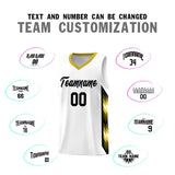 Custom White Mosaic Gradient Fashion Sports Uniform Basketball Jersey