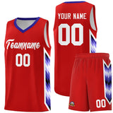 Custom Red Mosaic Gradient Fashion Sports Uniform Basketball Jersey