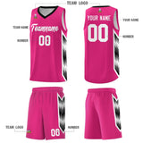 Custom Rose Red Mosaic Gradient Fashion Sports Uniform Basketball Jersey