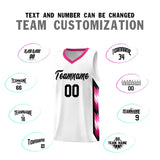 Custom White Mosaic Gradient Fashion Sports Uniform Basketball Jersey