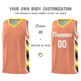 Custom Orange Mosaic Gradient Fashion Sports Uniform Basketball Jersey