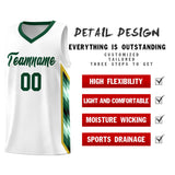 Custom White Mosaic Gradient Fashion Sports Uniform Basketball Jersey