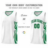 Custom White Kelly Green-Kelly Green Graffiti Pattern Side Curve Pattern Sports Uniform Basketball Jersey Sets