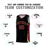 Custom Black Crimson-Khaki Graffiti Pattern Side Curve Pattern Sports Uniform Basketball Jersey Sets