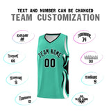 Custom Bright Green Black-White Graffiti Pattern Side Curve Pattern Sports Uniform Basketball Jersey Sets