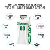 Custom White Kelly Green-Kelly Green Graffiti Pattern Side Curve Pattern Sports Uniform Basketball Jersey Sets