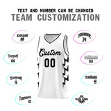 Custom White Side Lightning Pattern Sports Uniform Basketball Jersey