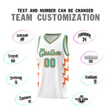 Custom White Side Lightning Pattern Sports Uniform Basketball Jersey