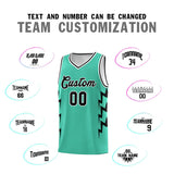 Custom Bright Green Side Lightning Pattern Sports Uniform Basketball Jersey