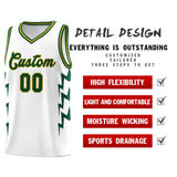 Custom White Side Lightning Pattern Sports Uniform Basketball Jersey
