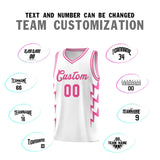 Custom White Side Lightning Pattern Sports Uniform Basketball Jersey