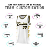 Custom White Side Lightning Pattern Sports Uniform Basketball Jersey