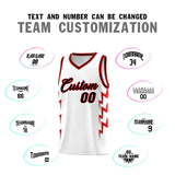Custom White Side Lightning Pattern Sports Uniform Basketball Jersey