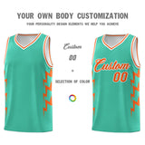 Custom Bright Green Side Lightning Pattern Sports Uniform Basketball Jersey
